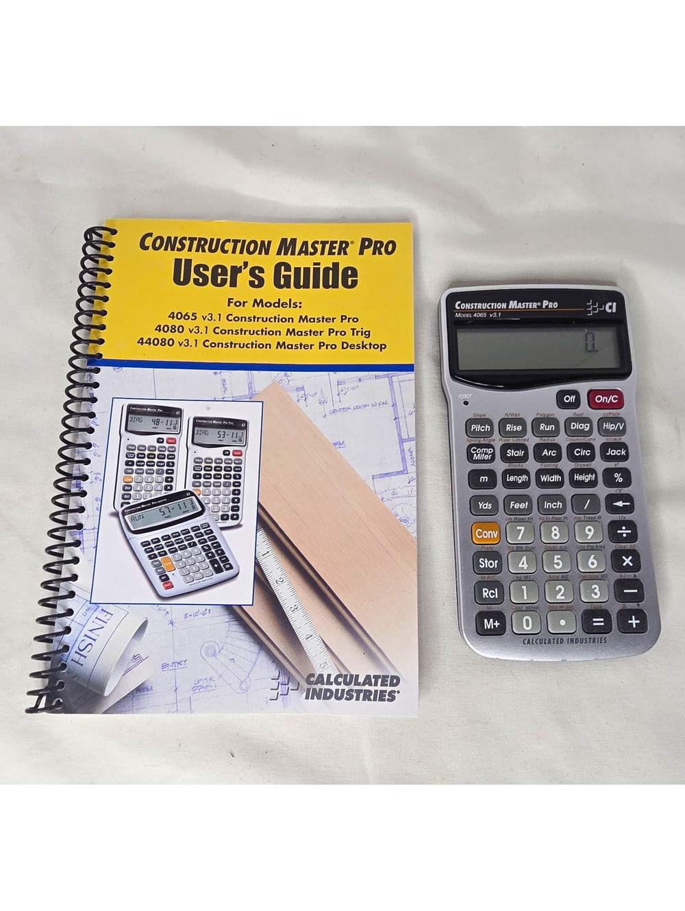 Calculated Industries Construction Master Pro 4065 v3.1 Calculator Manual Tested